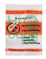 Orange and Black Zip Locking Tear Pouch Bag Seal Top Specimen Lab Transport Bags for Shipping Biohazard Specimen Bags M